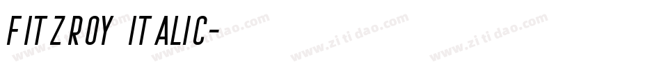Fitzroy Italic字体转换